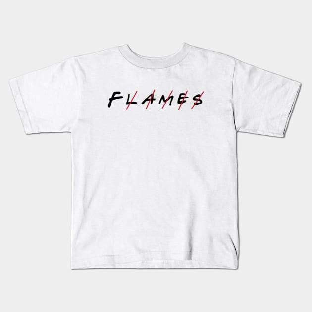 Flames Indian 90s kids friendship design Kids T-Shirt by alltheprints